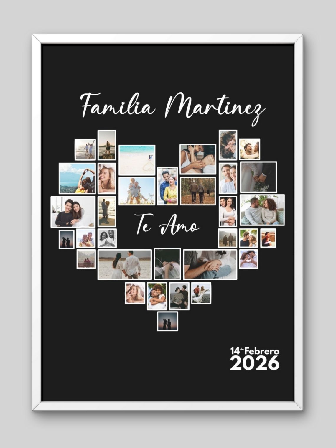 Cuadro Enamorad@s Mosaico Corazón de Recuerdos 2