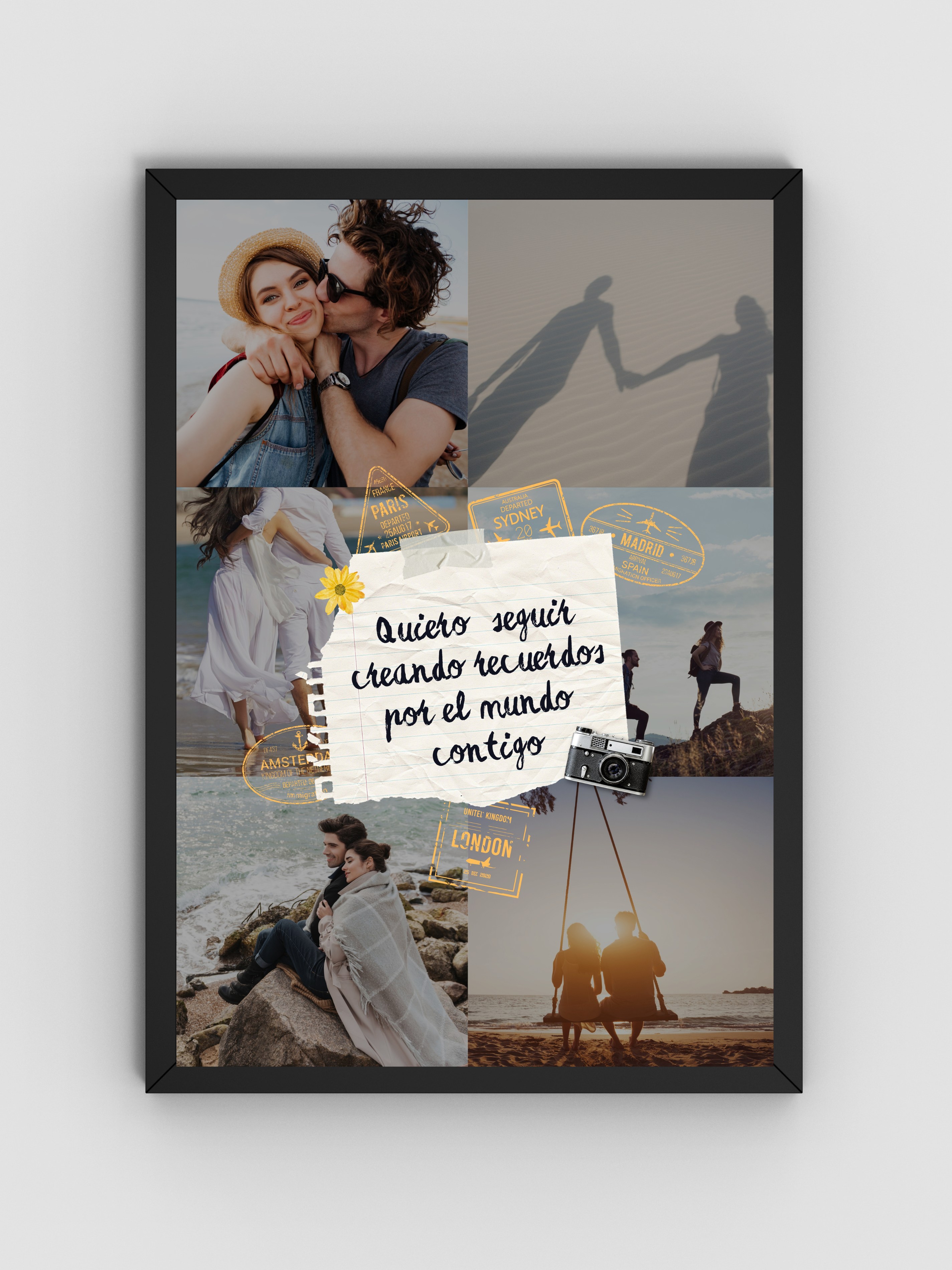 Cuadro Parejas Collage Viajero «Recuerdos por el Mundo» 1