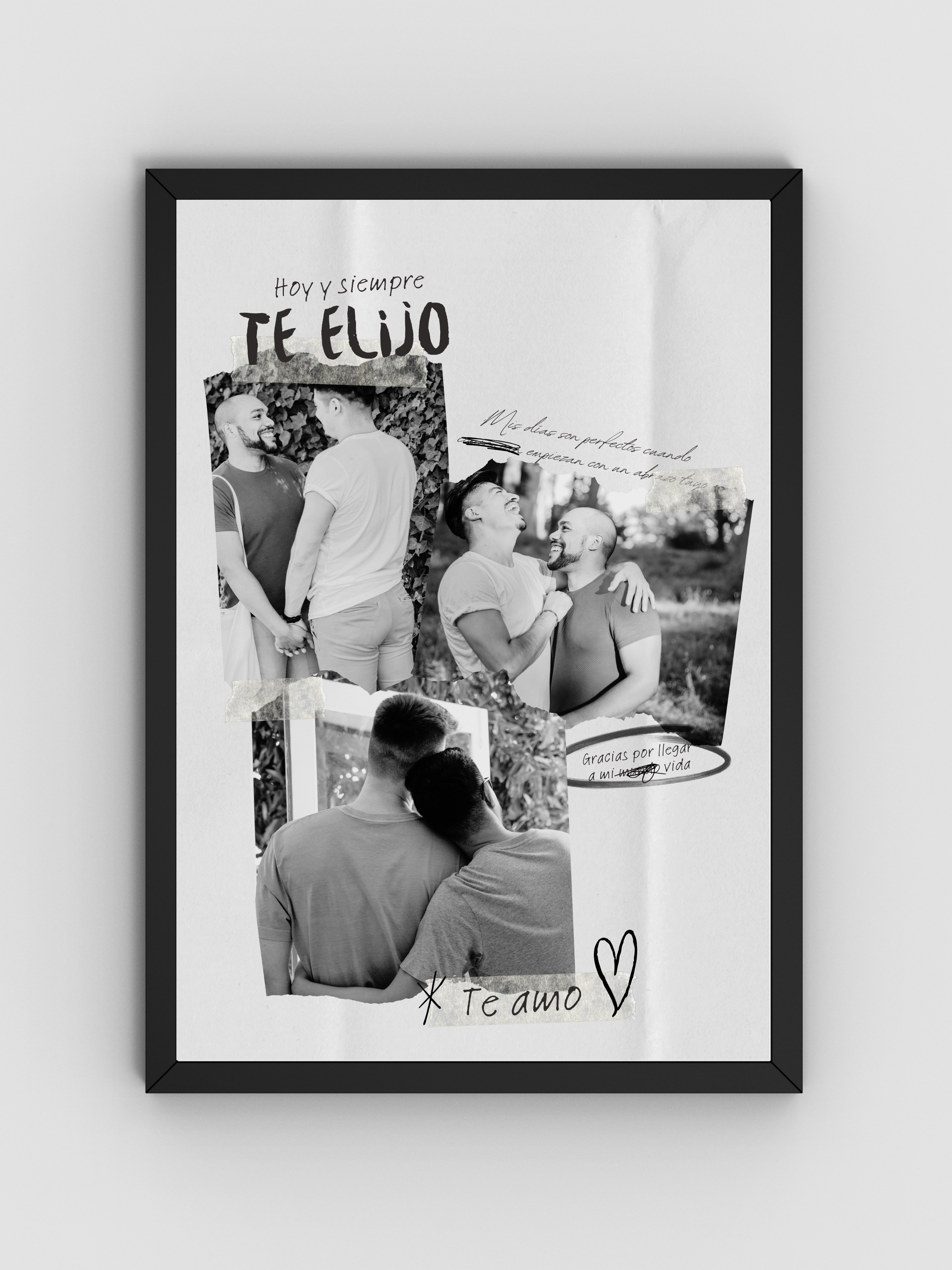 Cuadro Parejas Blanco y Negro «Hoy y Siempre Te Elijo» 1