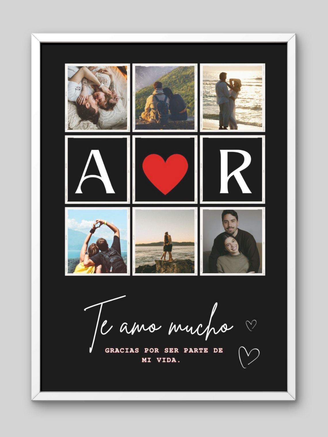Cuadro Legado de Amor Iniciales con Corazón 2