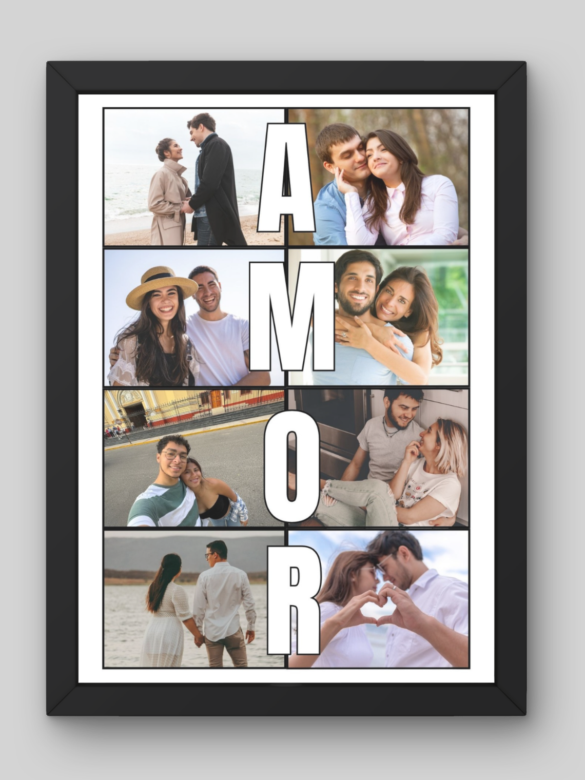 Cuadro Legado de Amor Letras «Amor» sobre Fotos 1
