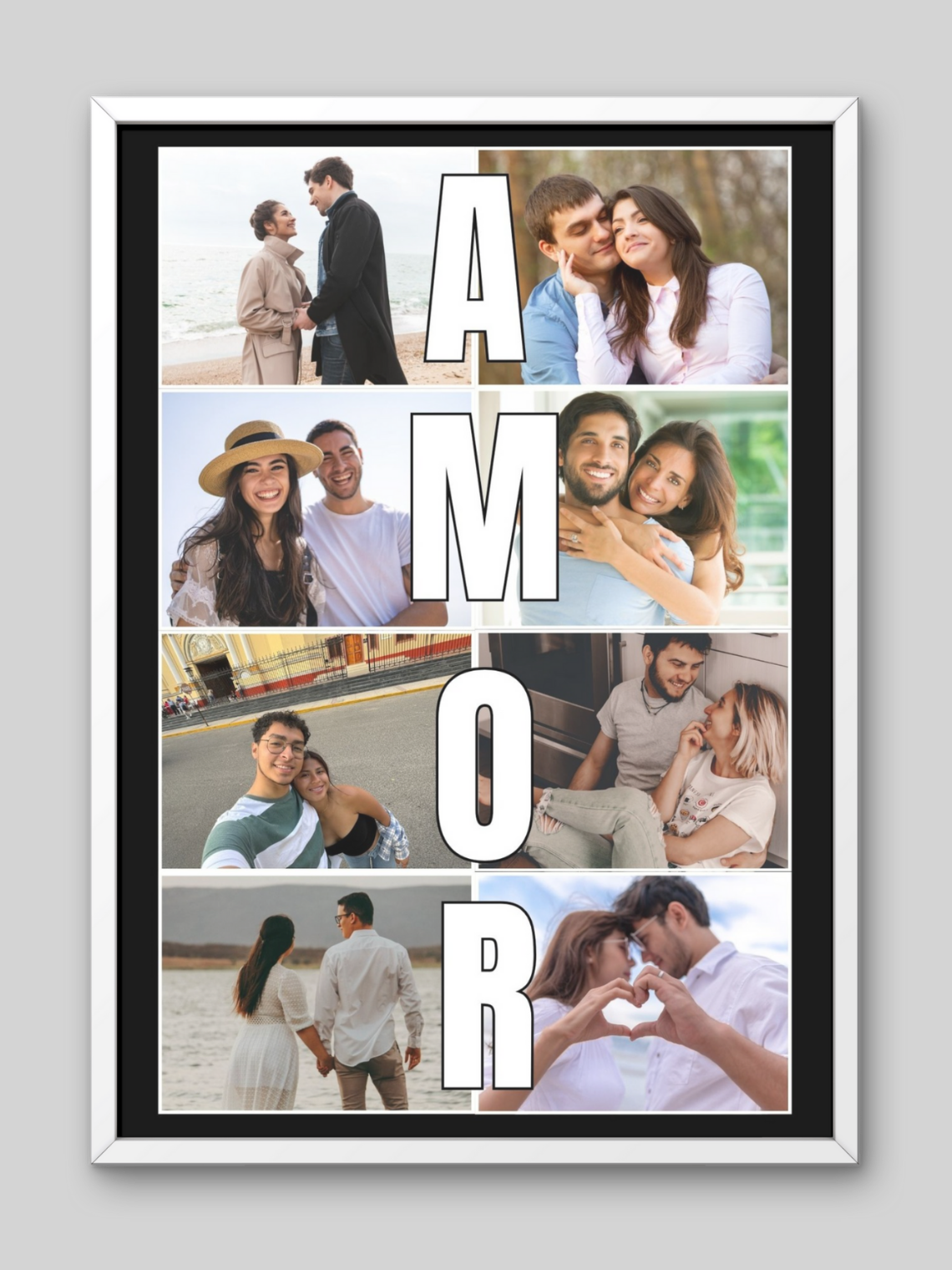 Cuadro Legado de Amor Letras «Amor» sobre Fotos 2