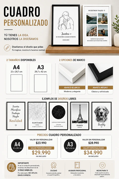 Cuadro Personalizado – Diseñamos Tu Idea Desde Cero