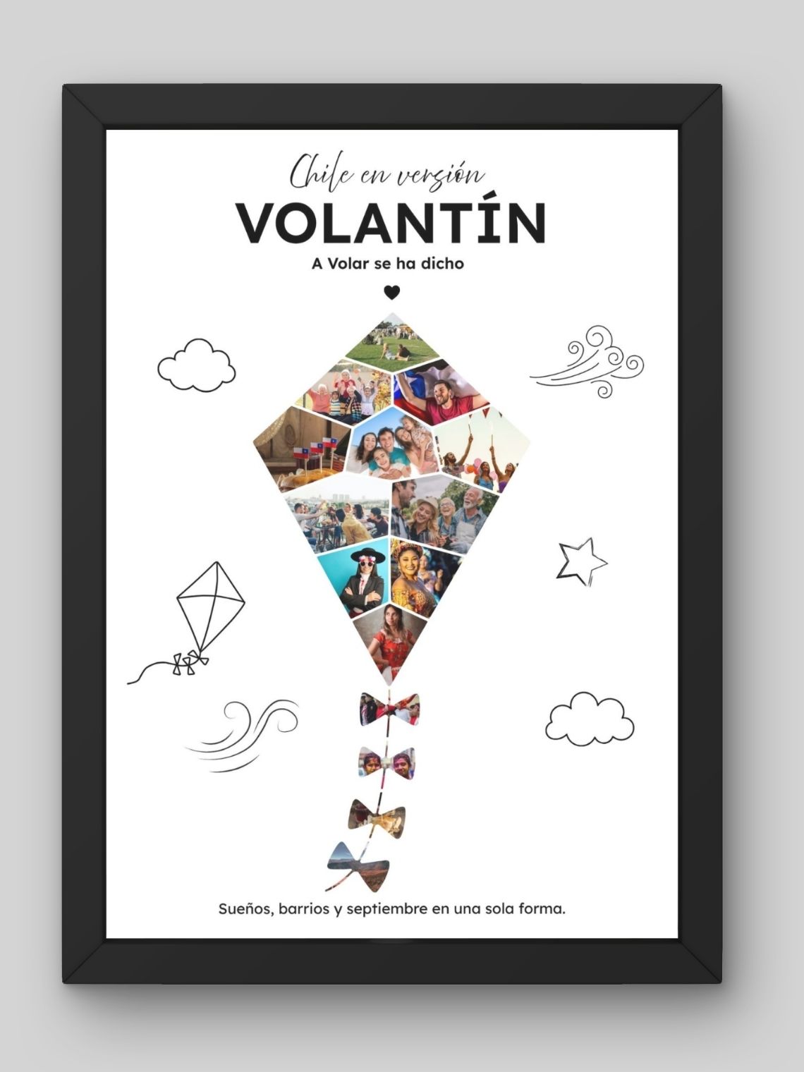 Cuadro Personalizado – Chile en Versión Volantín: A Volar se ha Dicho 1