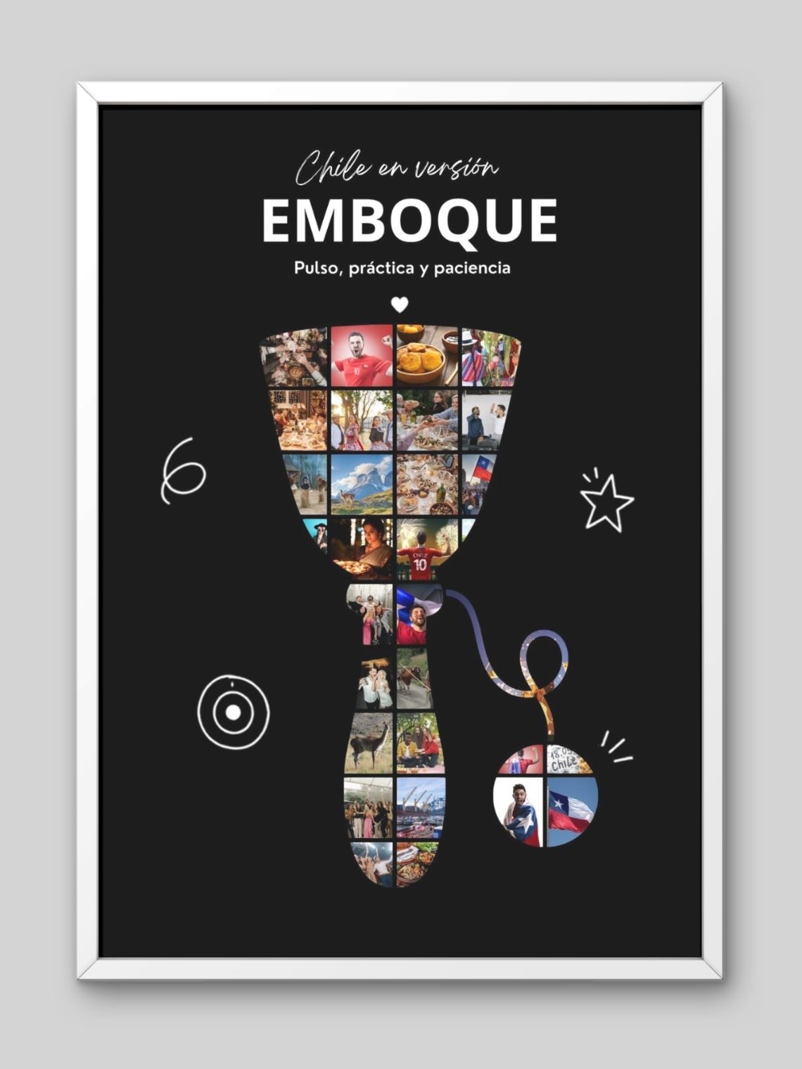 Cuadro Personalizado – Chile en Versión Emboque: Pulso, Práctica y Paciencia 2