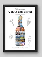 Cuadro Personalizado – Chile en Versión Vino Chileno: Brindemos por lo Nuestro - Miniatura 1