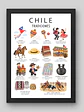 Cuadro Decorativo – Chile Tradiciones: Ilustración Patrimonial - Miniatura 1