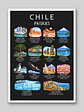 Cuadro Decorativo – Chile Paisajes: Ilustración Geográfica y Natural - Miniatura 2