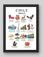 Cuadro Decorativo – Chile Símbolos: Ilustración Patria e Identidad - Miniatura 1