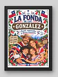 Cuadro Personalizado – La Fonda Familiar Caricatura, Apellido y Frase Personalizada - Miniatura 1