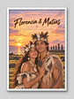 Cuadro Personalizado – Rapa Nui Personificación de Pareja en Atardecer Ancestral - Miniatura 2