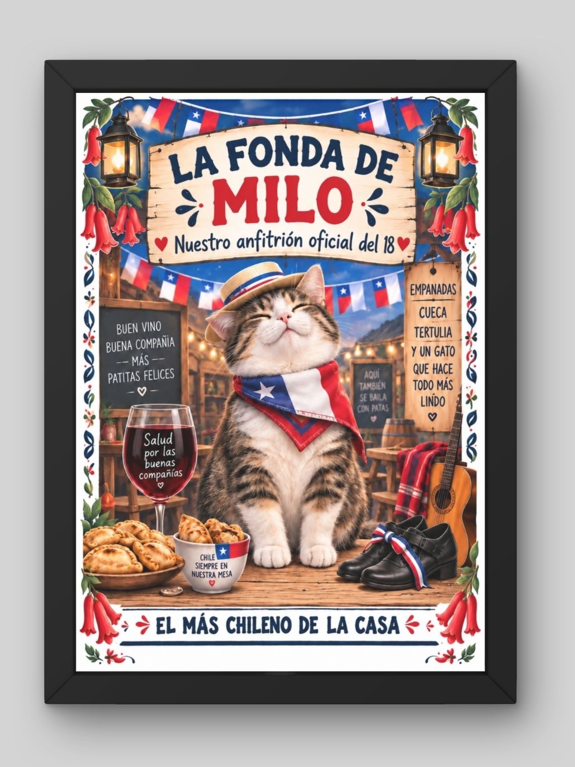 Cuadro Personalizado – La Fonda Mascota: Personificación Temática de Fiestas Patrias 1