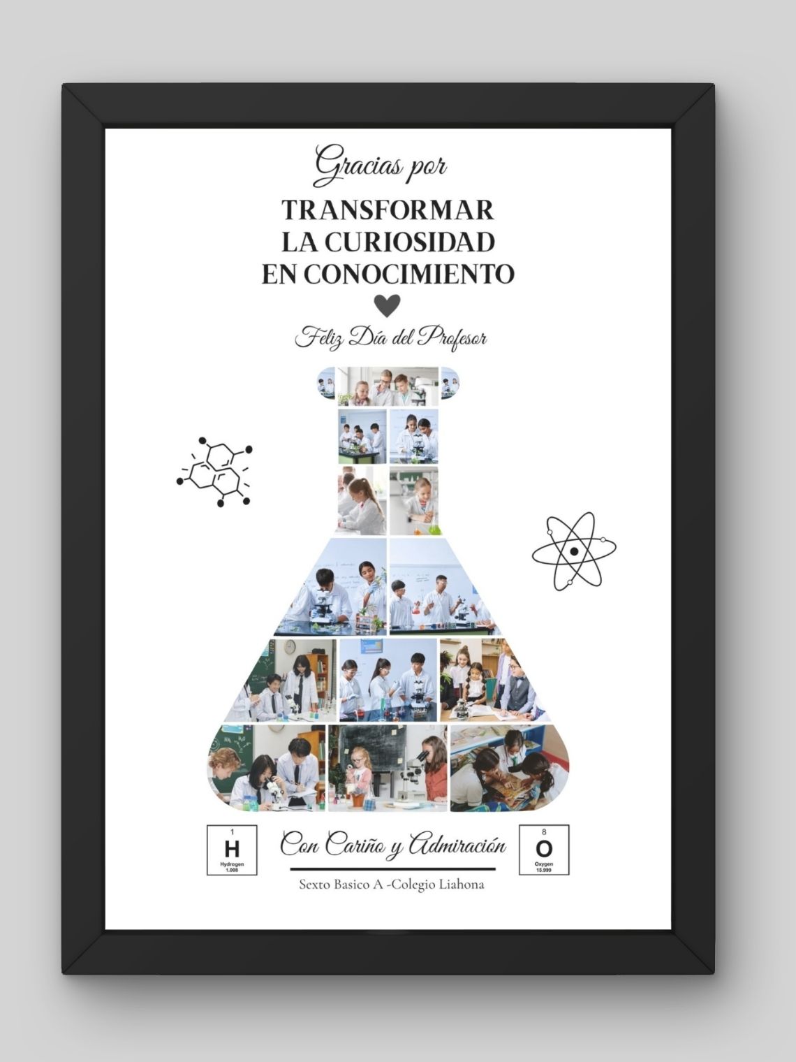 Cuadro Personalizado profesores– Matraz de Recuerdos: Transformar la Curiosidad en Conocimiento  1