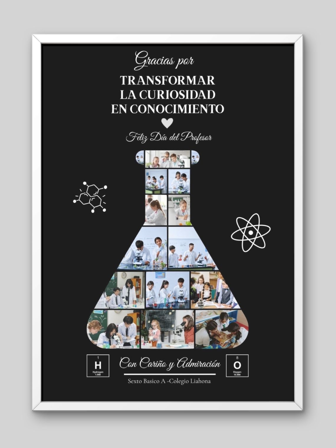 Cuadro Personalizado profesores– Matraz de Recuerdos: Transformar la Curiosidad en Conocimiento  2