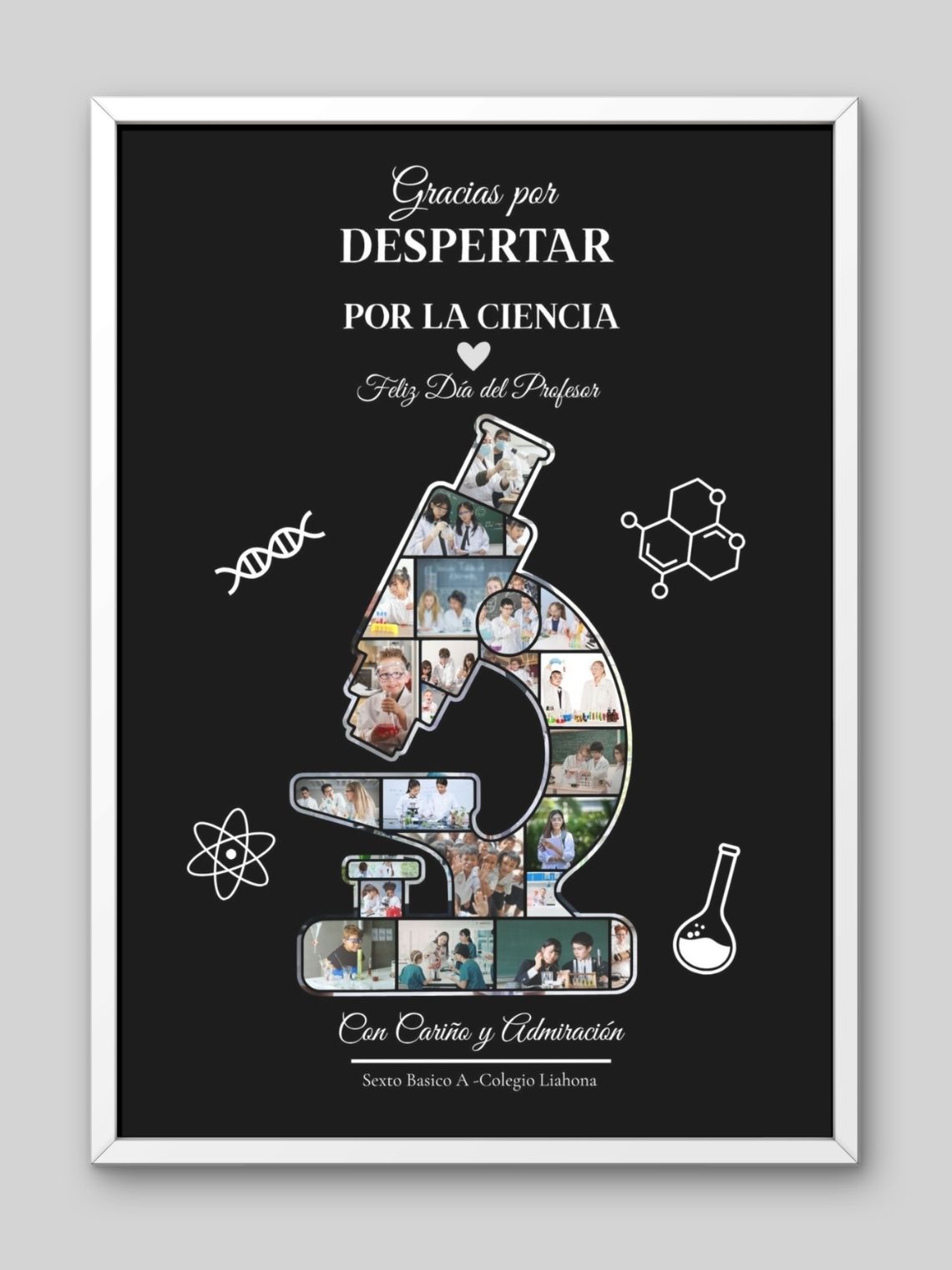 Cuadro Personalizado profesores–Microscopio de Recuerdos: Despertar la Curiosidad por la Ciencia 2