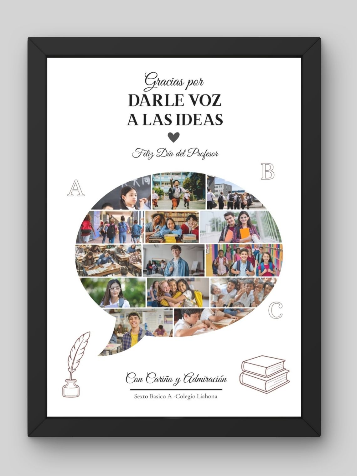 Cuadro Personalizado profesores–Burbuja de Diálogo de Recuerdos: Darle Voz a las Ideas 1