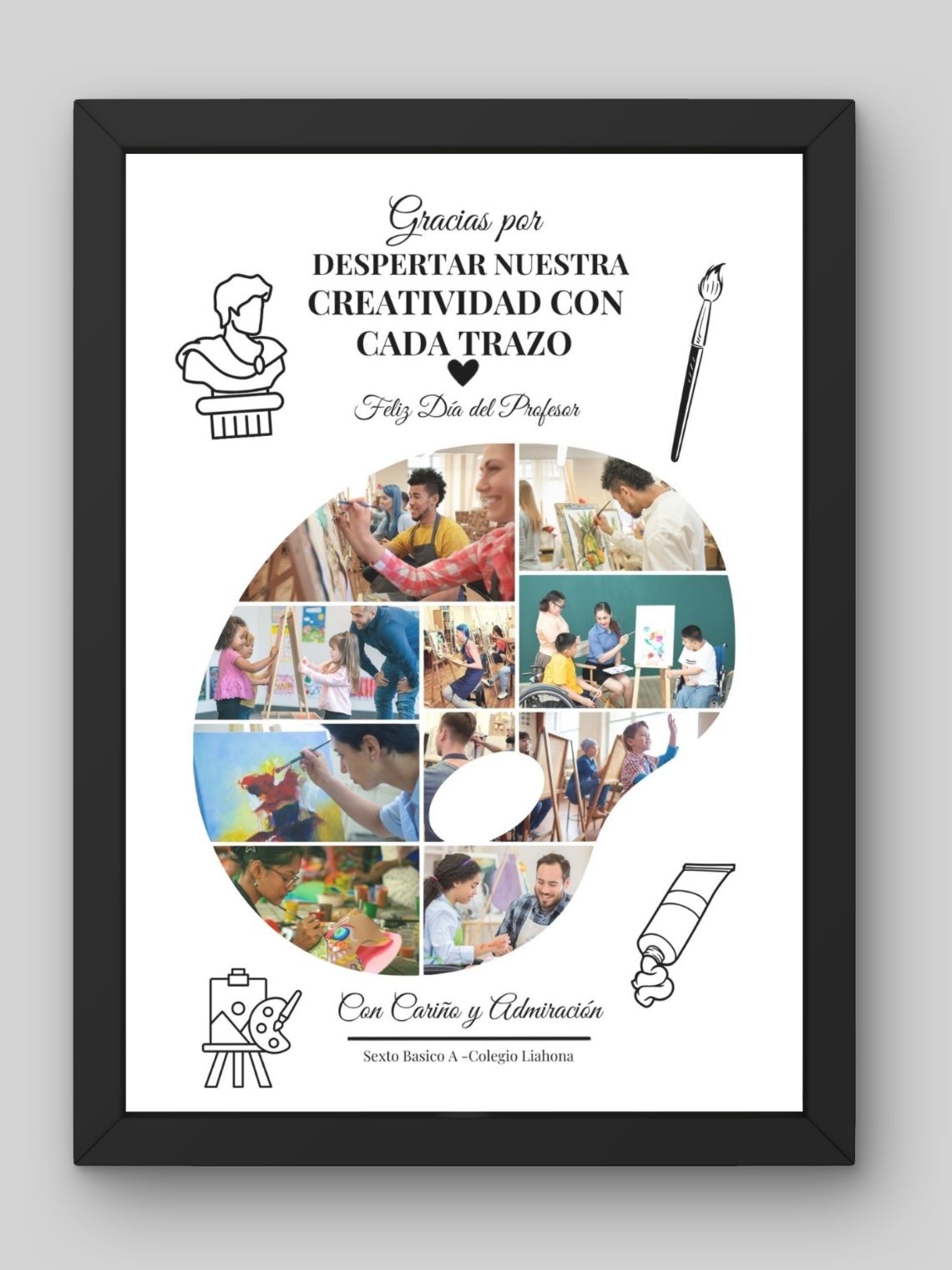 Cuadro Personalizado profesores–aleta de Pintor de Recuerdos: Despertar Nuestra Creatividad con Cada Trazo 1