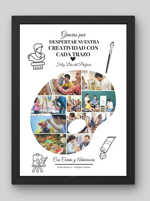 Cuadro Personalizado profesores–aleta de Pintor de Recuerdos: Despertar Nuestra Creatividad con Cada Trazo