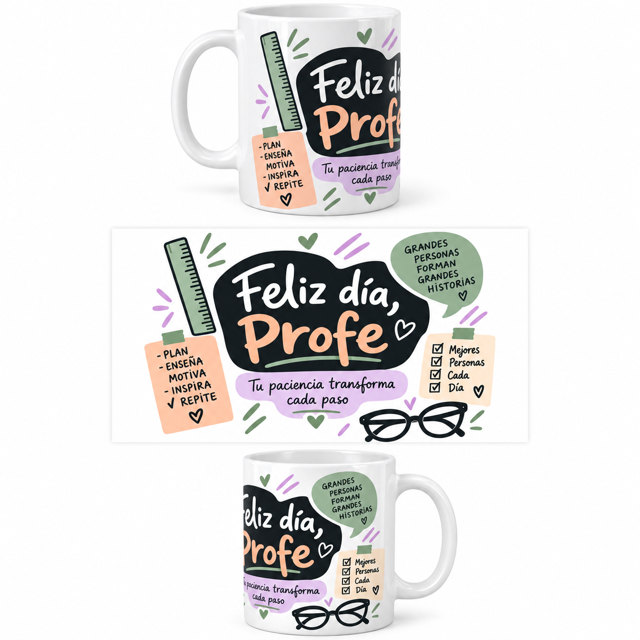 Taza Ilustrada – Feliz Día Profe Tu Paciencia Transforma Cada Paso 1