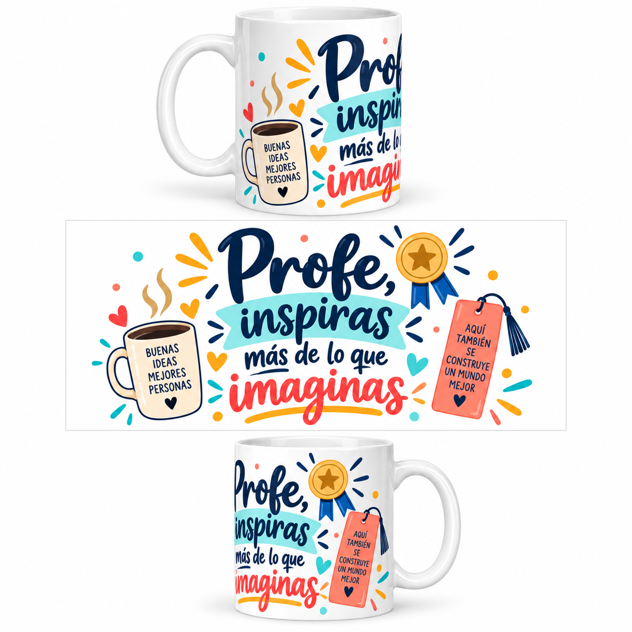 Taza Ilustrada – Profe Inspiras Más de lo que Imaginas 1