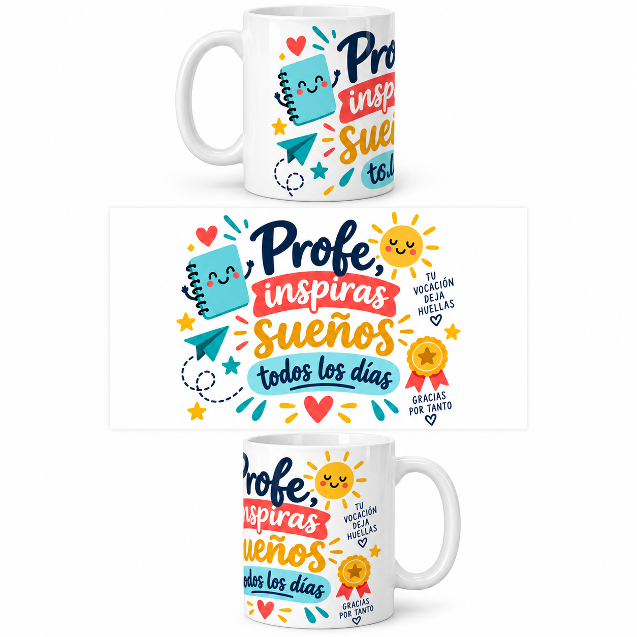 Taza Ilustrada – Profe Inspiras Sueños Todos los Días 1