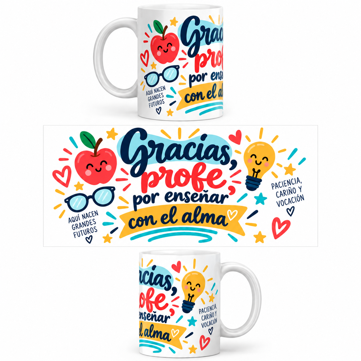 Taza Ilustrada – Gracias Profe por Enseñar con el Alma 1