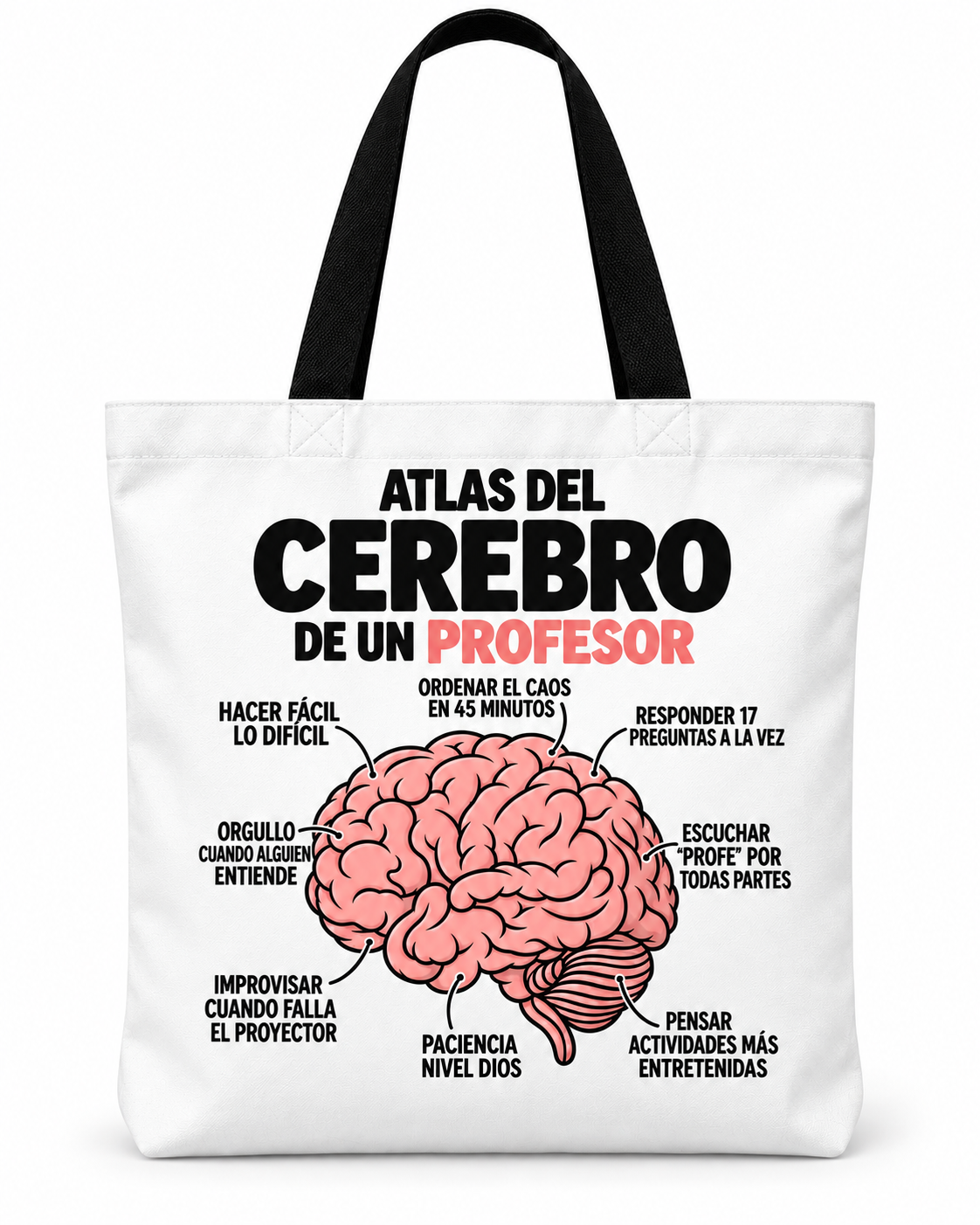 Totebag Creativo – Atlas del Cerebro de un Profesor 1