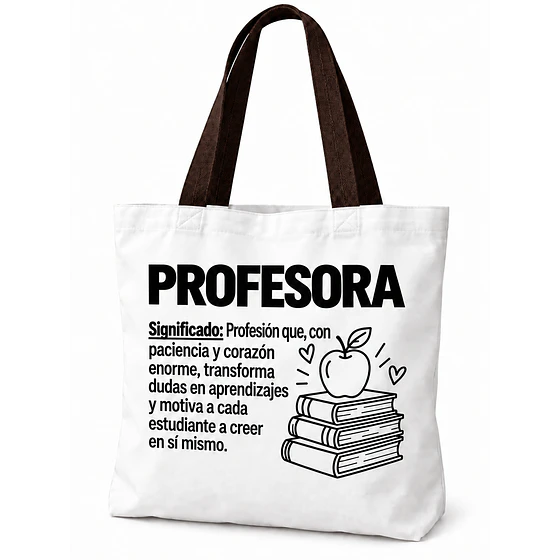 Significado de Profesora – Totebag creativo Día del Profesor Pigyfante