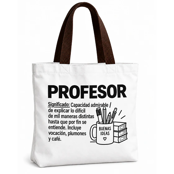 Significado de Profesor – Totebag creativo Día del Profesor Pigyfante
