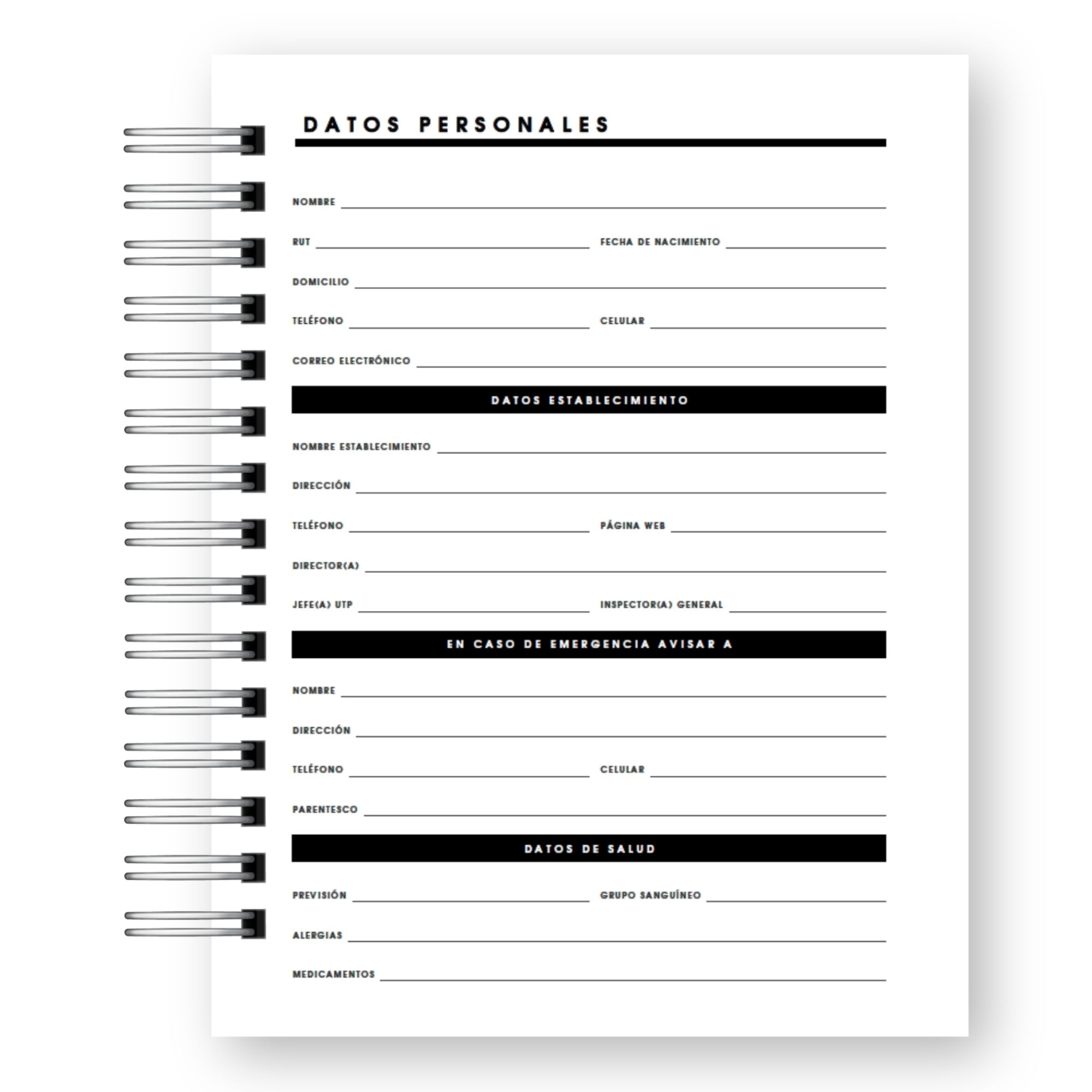 Planner Docente 2027 – Organizador Pedagógico Formal Hombre 3
