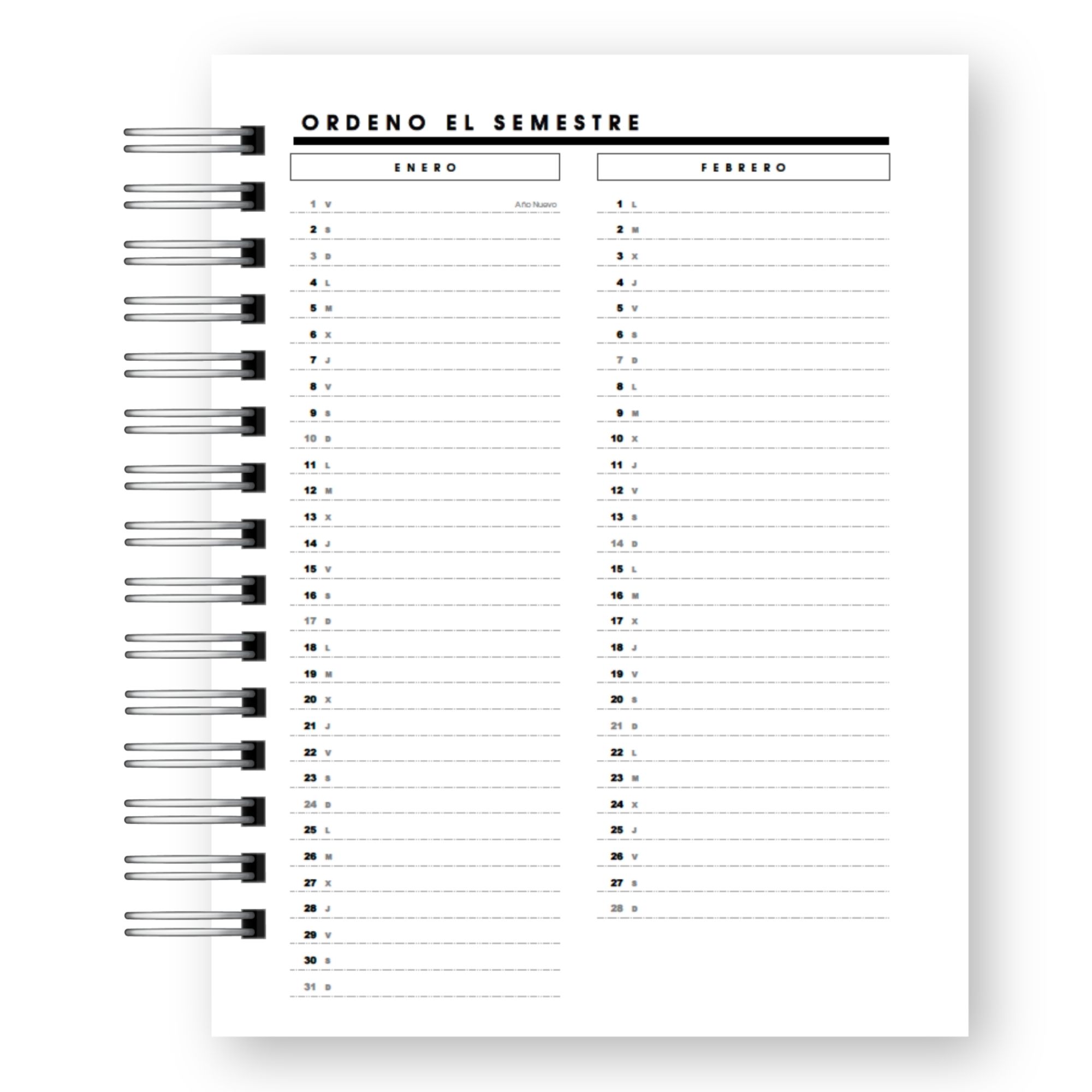 Planner Docente 2027 – Organizador Pedagógico Formal Hombre 17