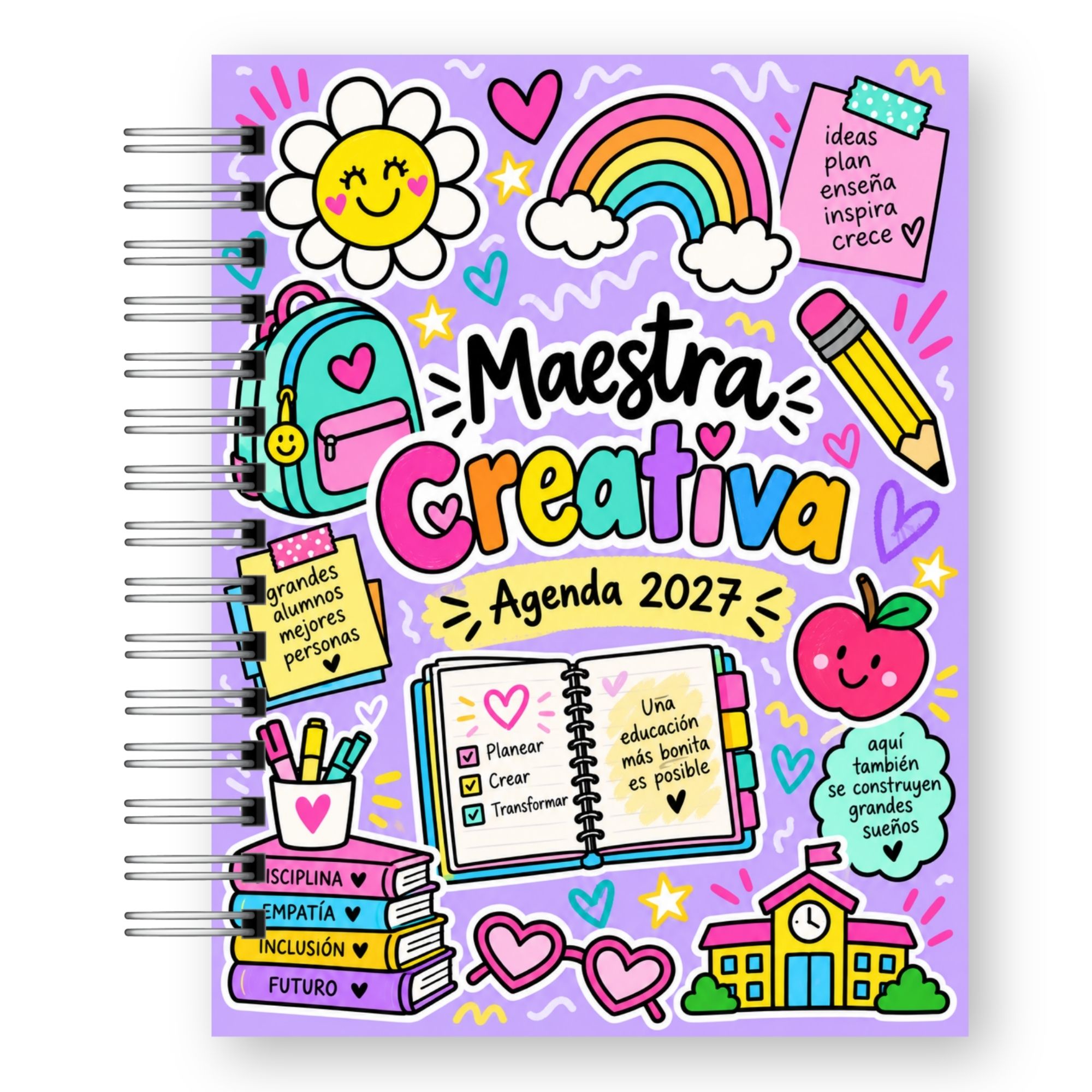 Agenda de la Profesora 2027 – Edición Colores Suaves Ilustrada 17