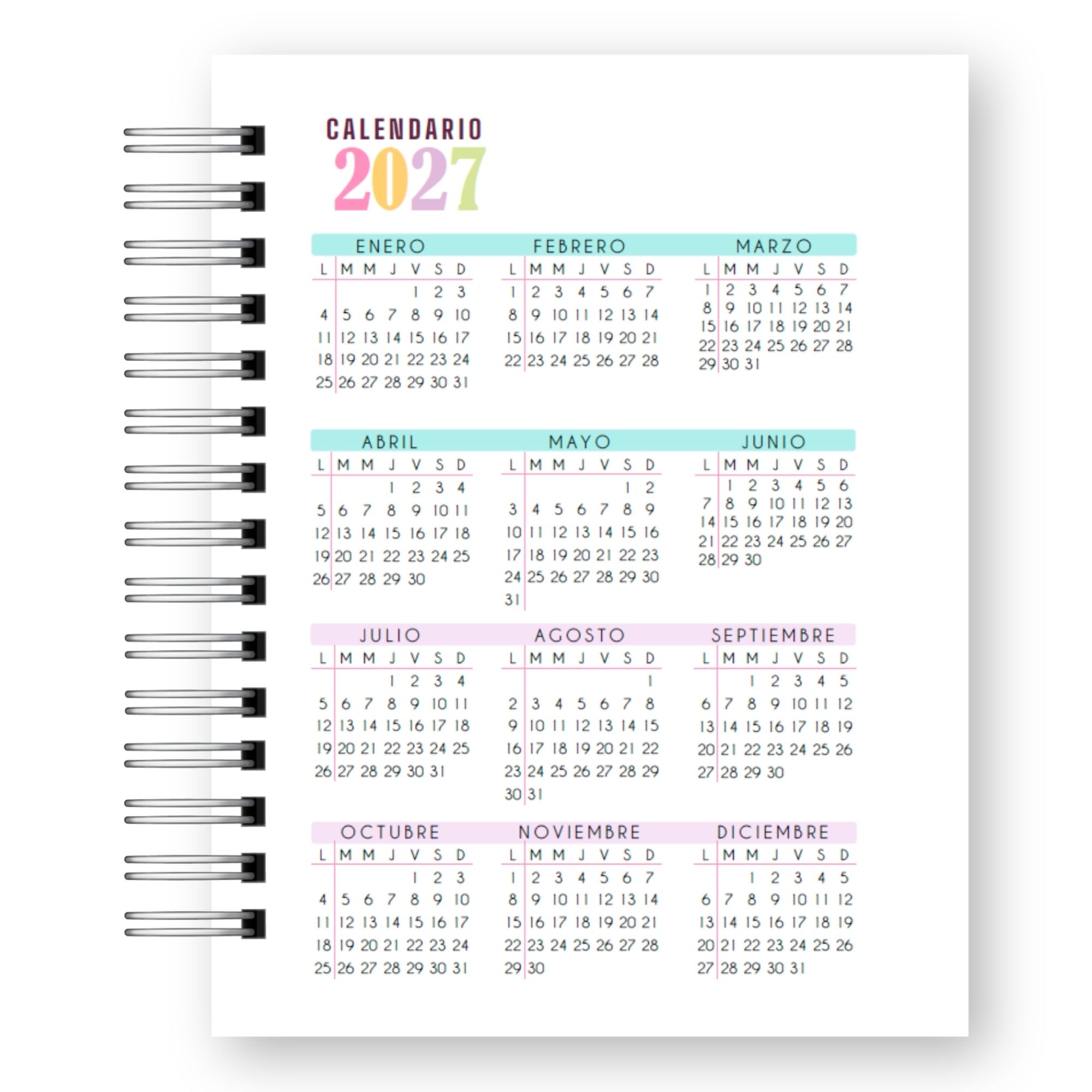 Agenda Docente Semanal 2027 – Edición Ilustrada Soy Profesora 3