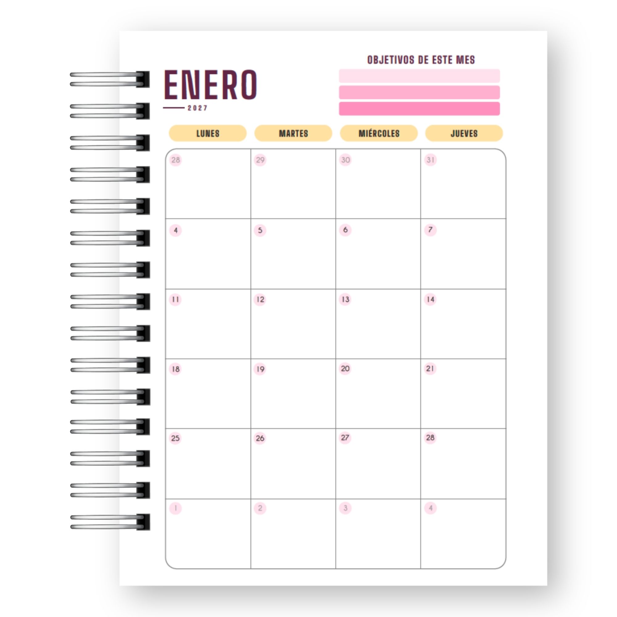 Agenda Docente Semanal 2027 – Edición Ilustrada Soy Profesora 9