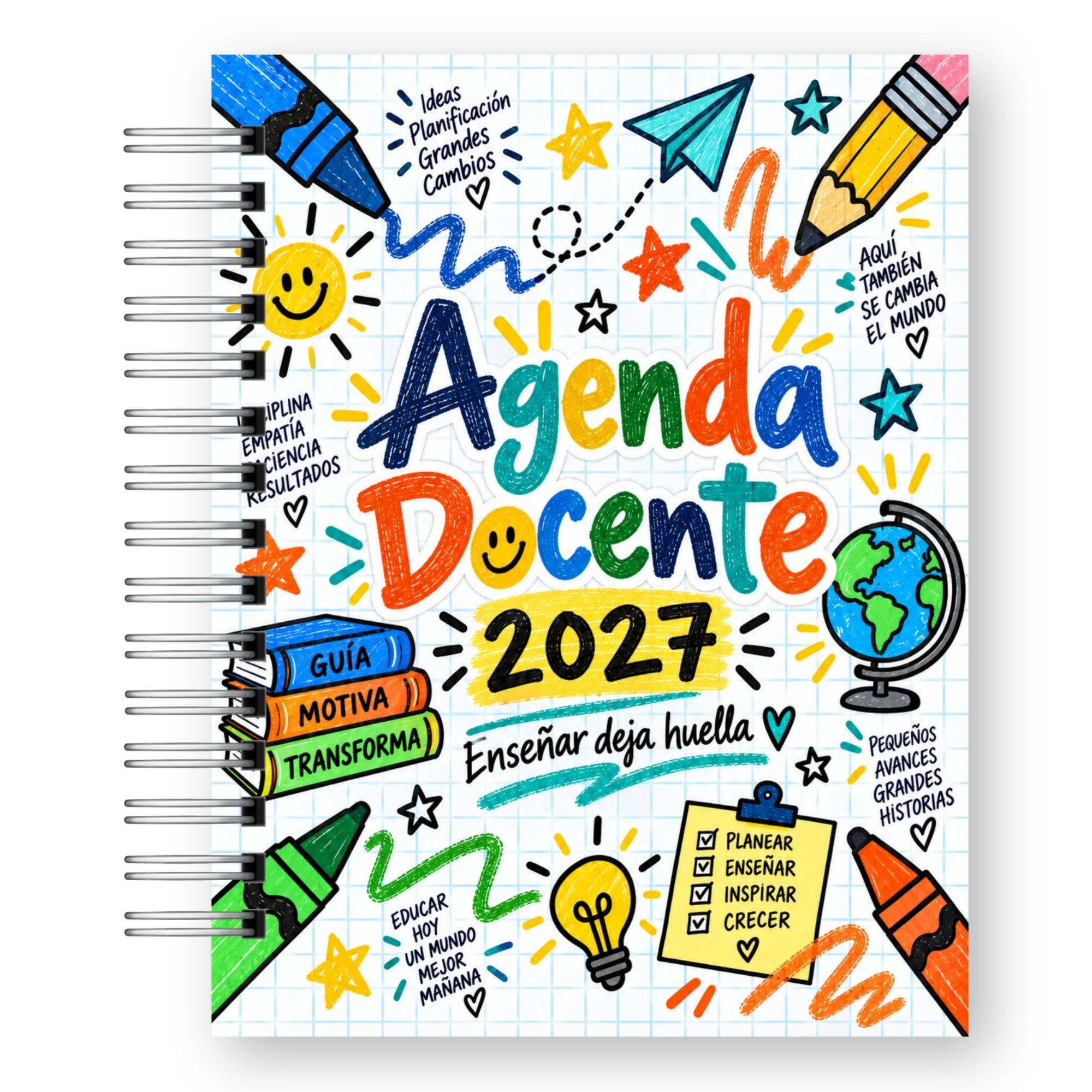 Agenda del Profesor 2027 – Edición Blanco y Negro Ilustrada 23