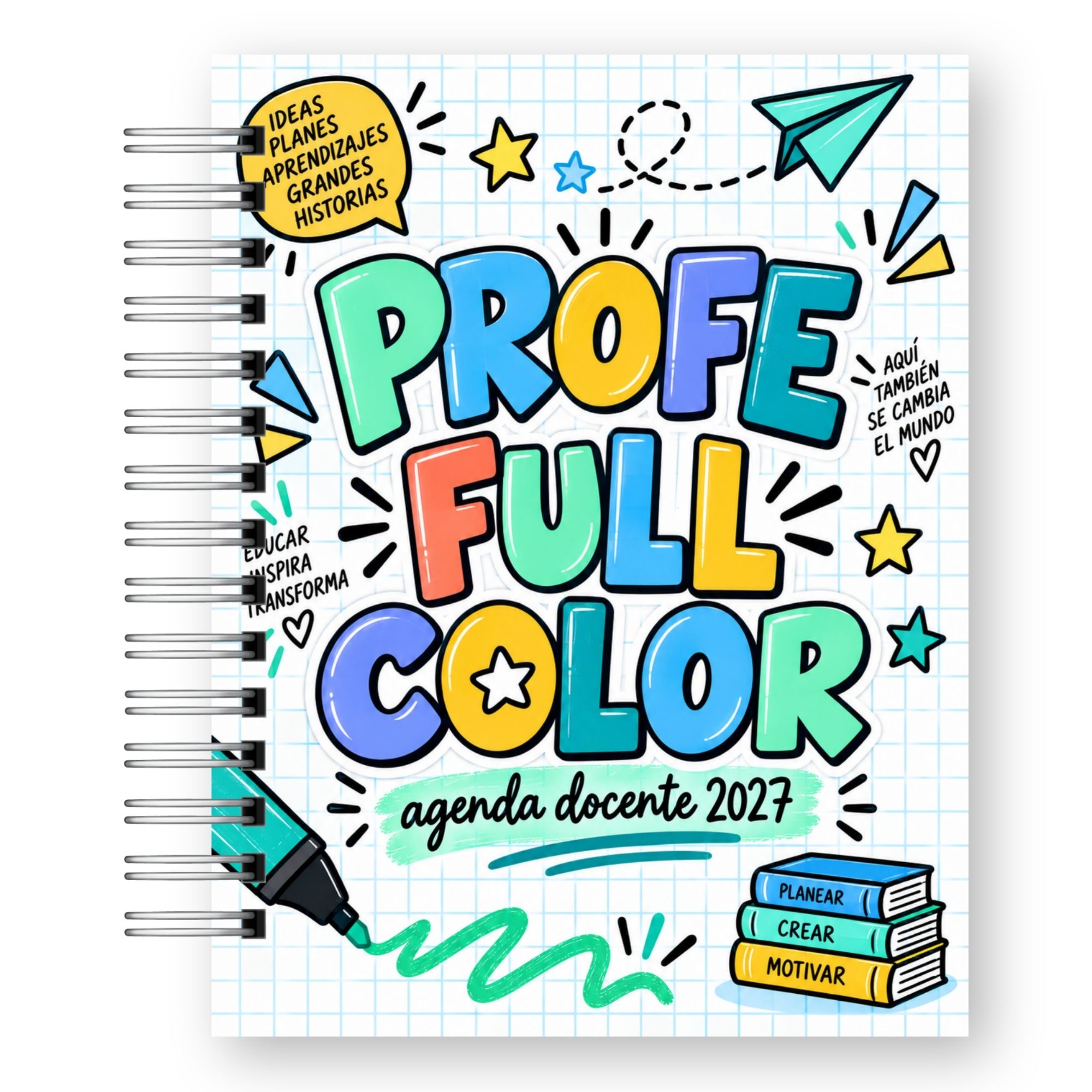 Agenda del Profesor 2027 – Edición Blanco y Negro Ilustrada 22