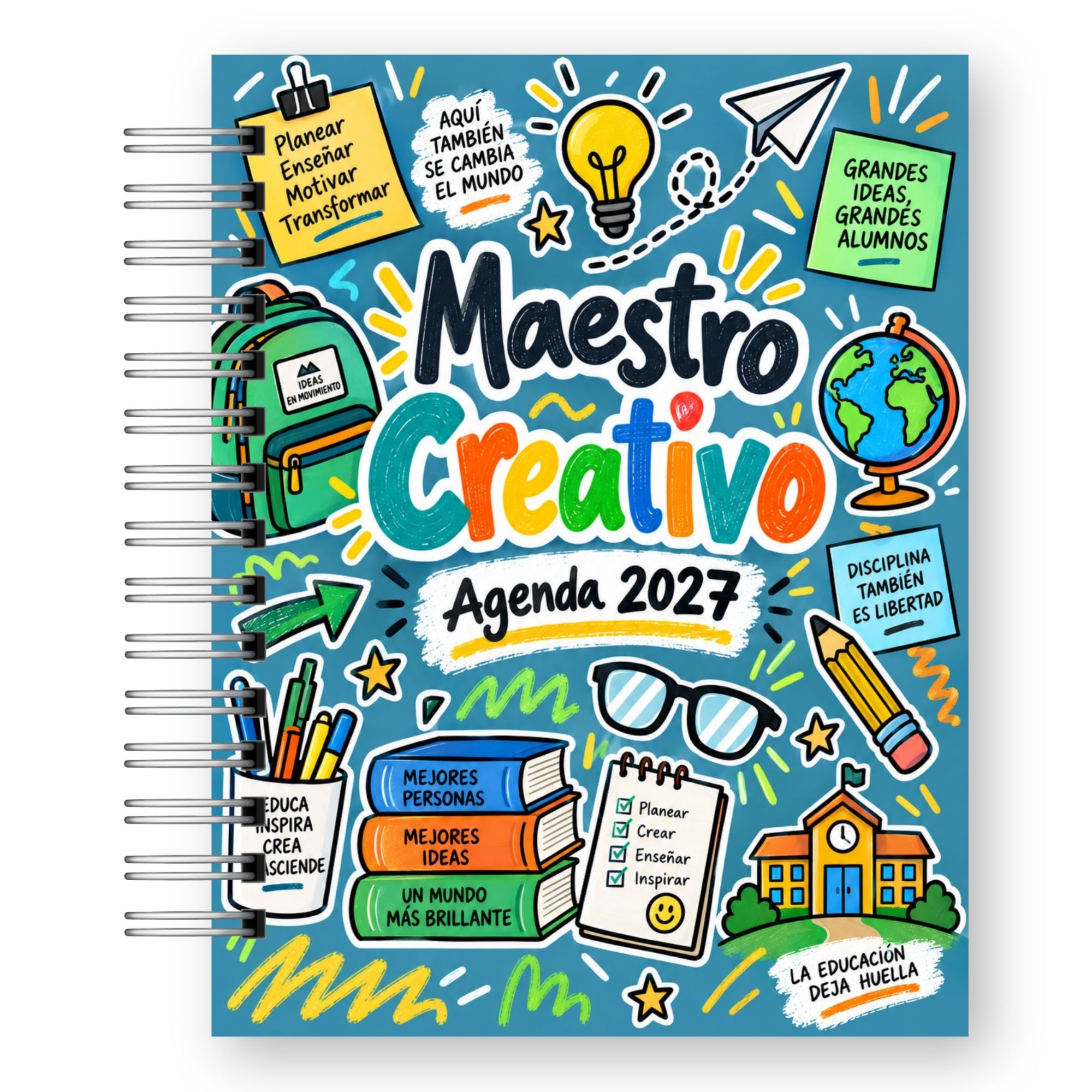 Agenda del Profesor 2027 – Edición Blanco y Negro Ilustrada 21