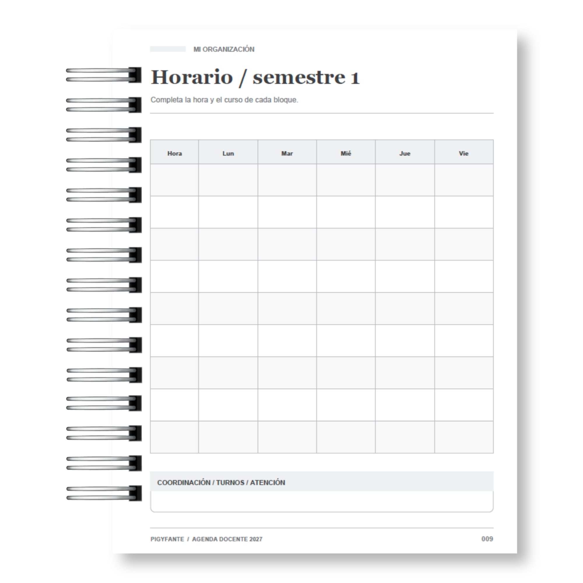 Agenda del Profesor 2027 – Edición Blanco y Negro Ilustrada 10