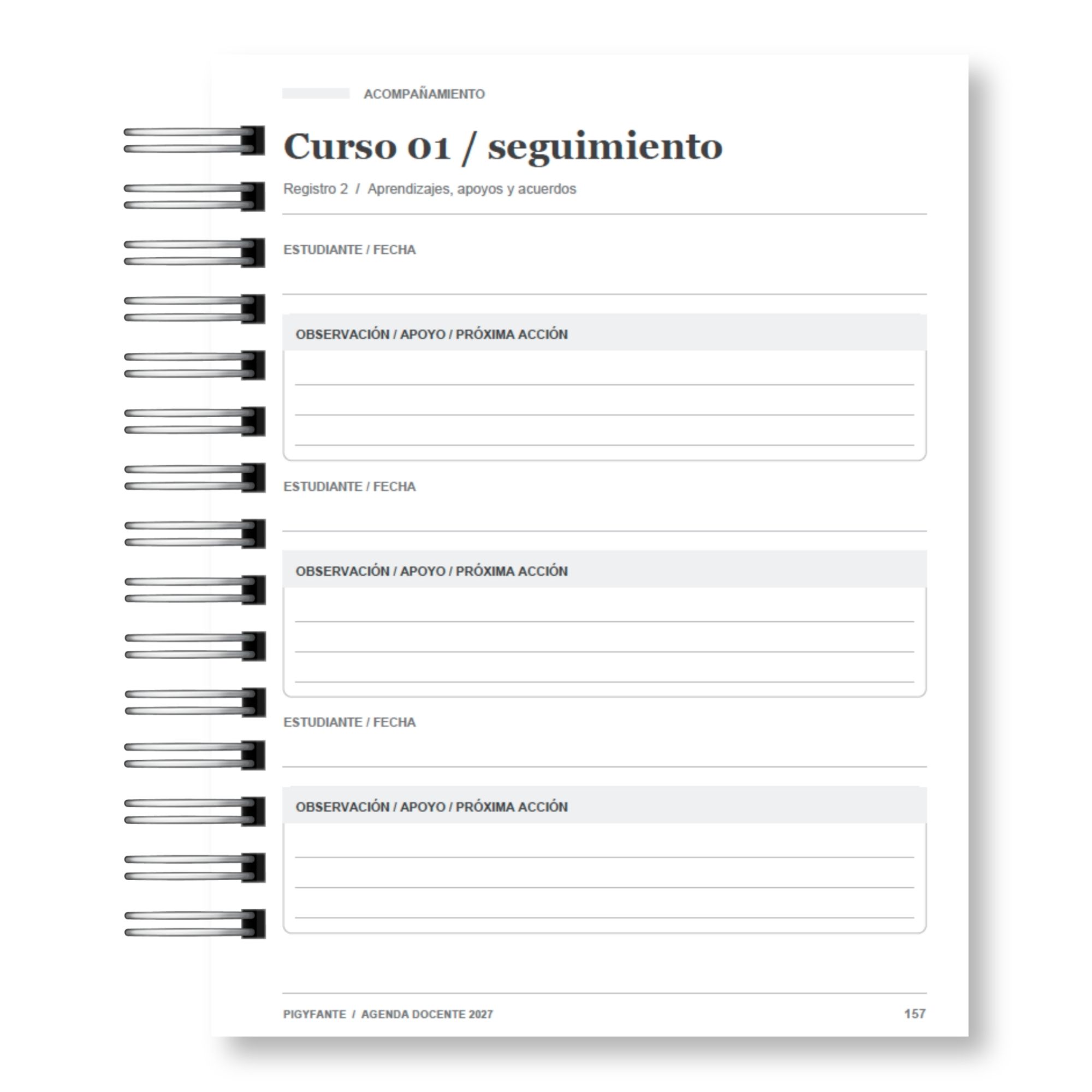 Agenda del Profesor 2027 – Edición Blanco y Negro Ilustrada 12