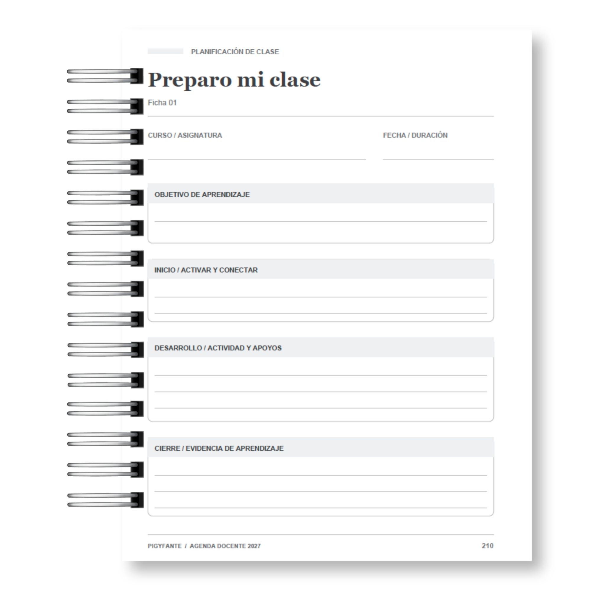 Agenda del Profesor 2027 – Edición Blanco y Negro Ilustrada 16