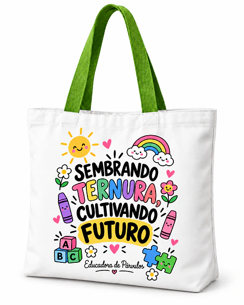 Totebag Creativo – Sembrando Ternura, Cultivando Futuro- Educadora de Párvulos
