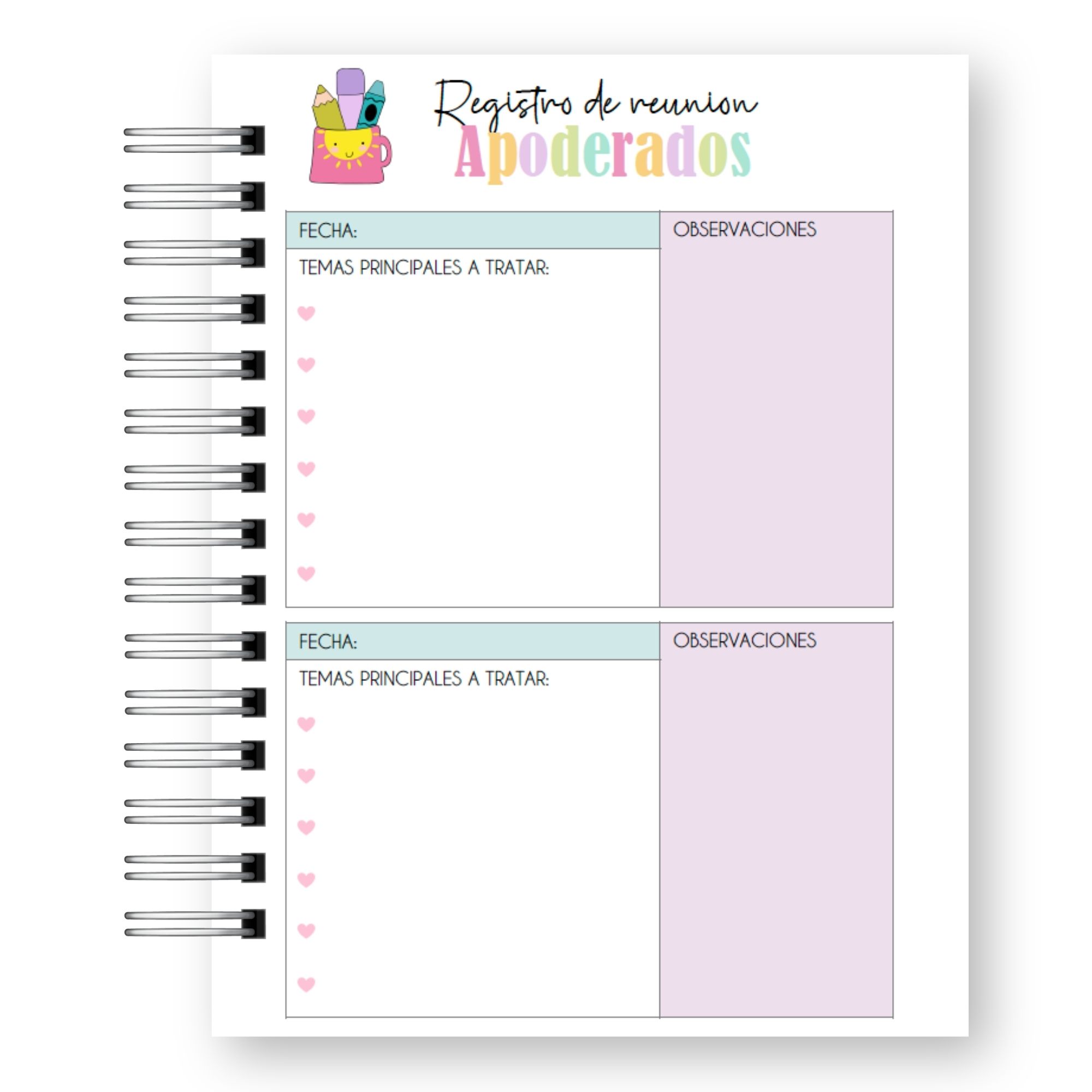 Agenda Educadora de Párvulos – Edición Ilustrada y Vocación  13