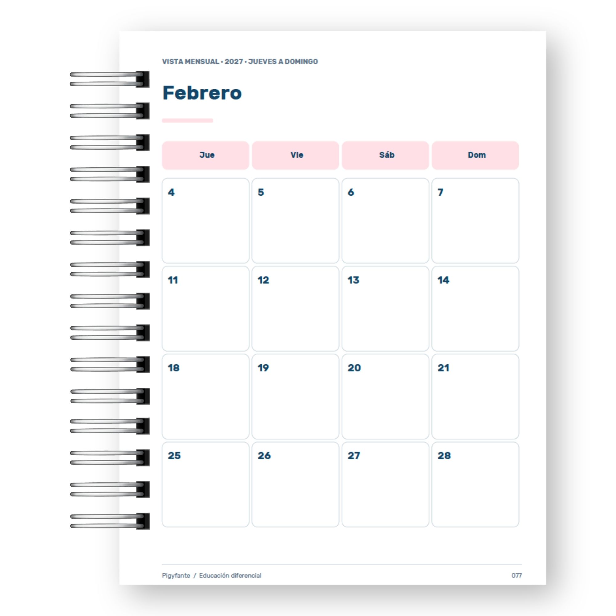 Agenda Educadora Diferencial – Edición Ilustrada e Inclusión  12