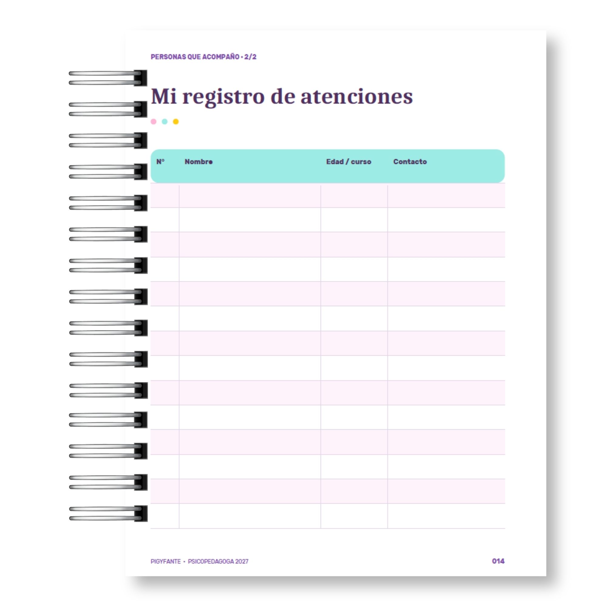 Agenda Psicopedagoga  – Edición Ilustrada e Integrada  10