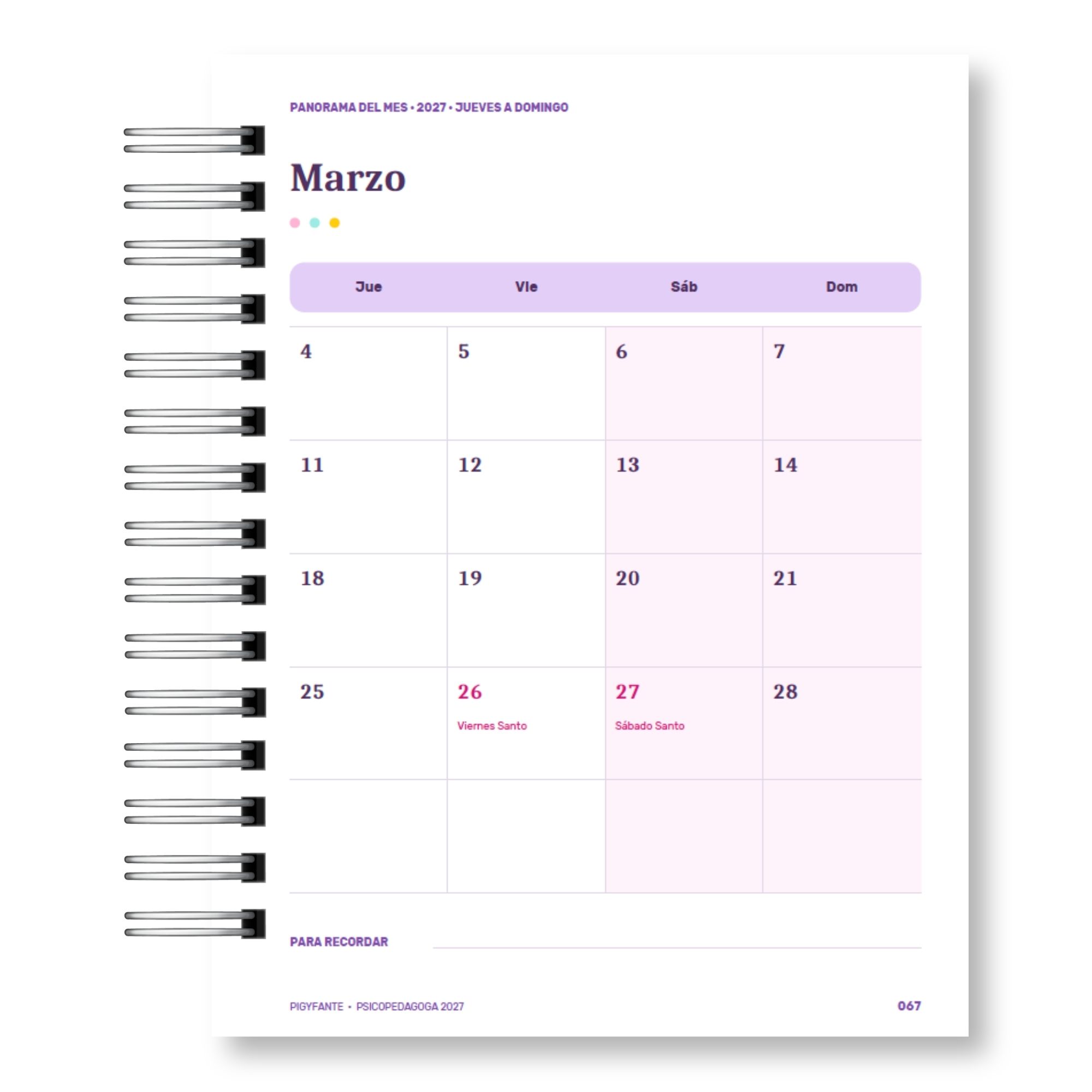 Agenda Psicopedagoga  – Edición Ilustrada e Integrada  14