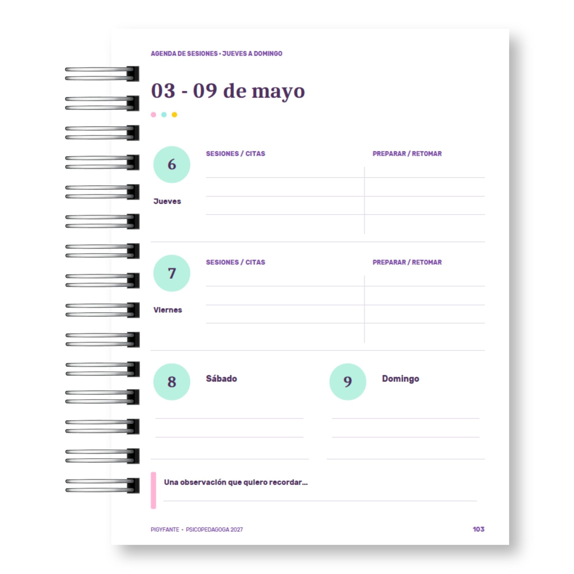 Agenda Psicopedagoga  – Edición Ilustrada e Integrada  15