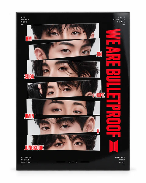 Póster Metálico BTS – We Are Bulletproof