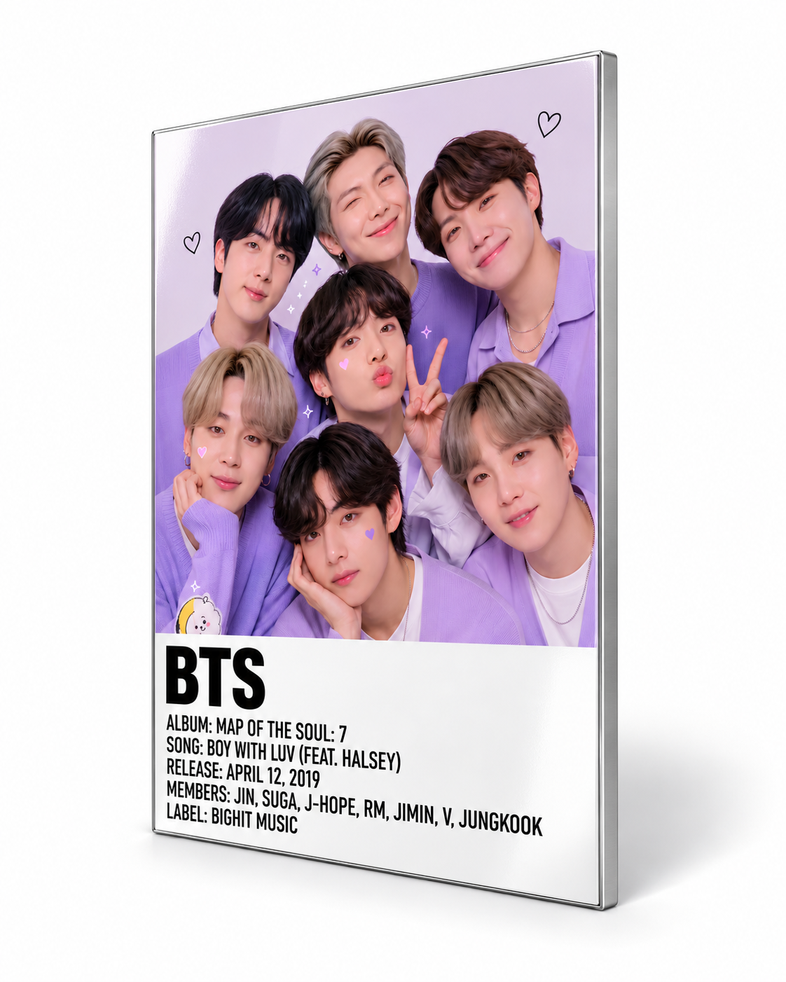 Póster Metálico BTS – Boy With Luv - Map of the Soul 7 2