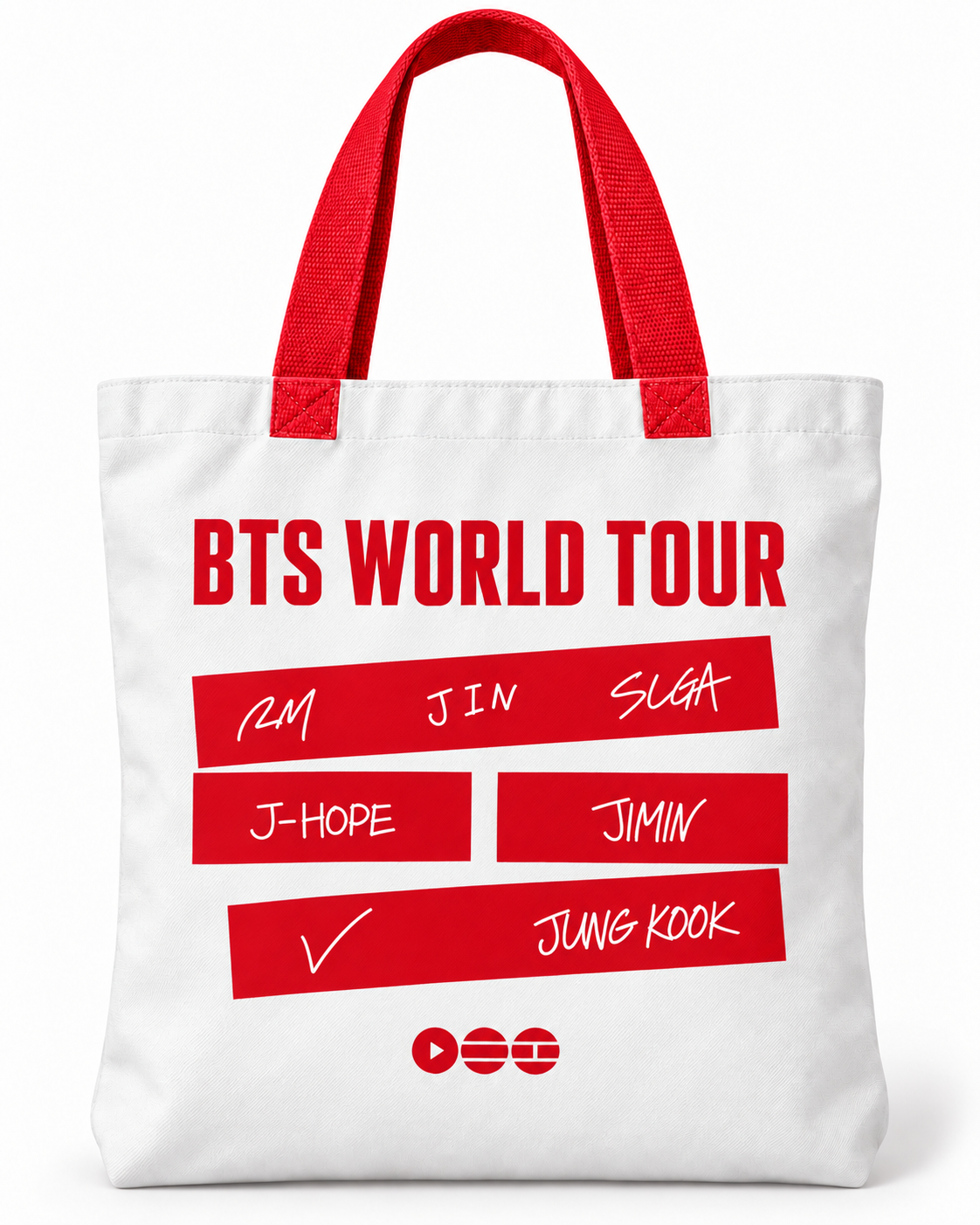 Totebag BTS – BTS World Tour Lineup Red Edition 1