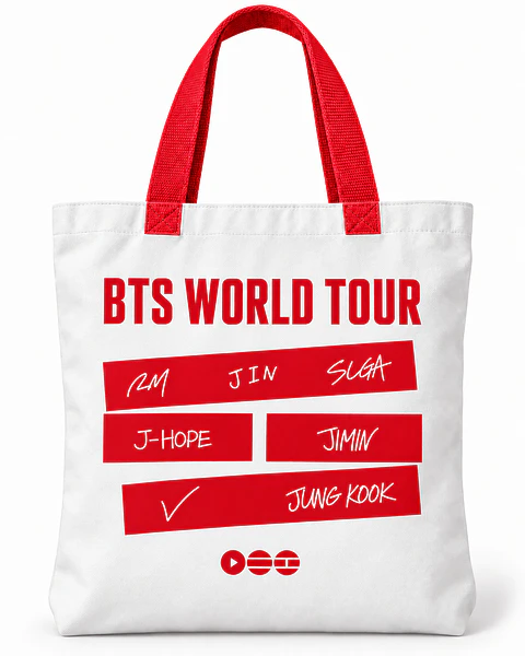 Totebag BTS – BTS World Tour Lineup Red Edition